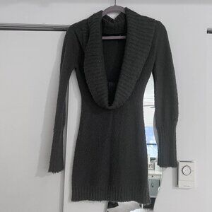 Vintage Y2K Grey Cowl Neck Sweater S